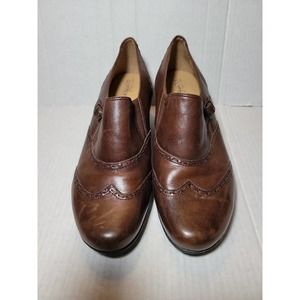 Strictly Comfort Leather Heel Women's Loafer Size 8.5